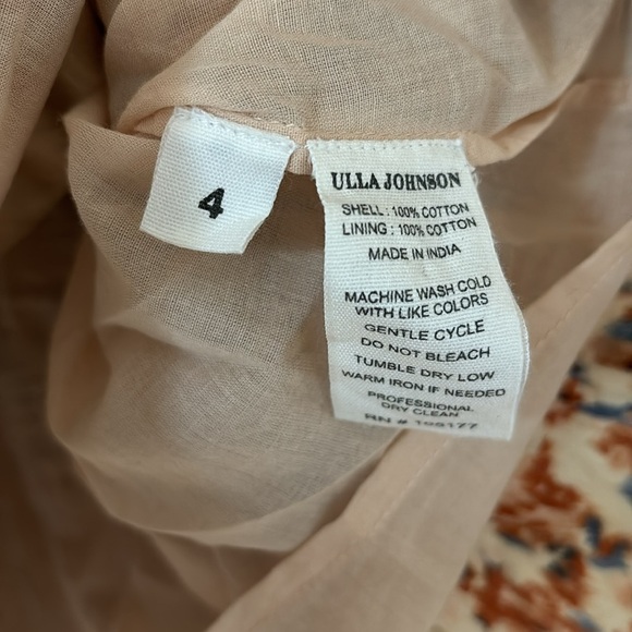 Ulla Johnson Dress Marielle Floral-print Puff-sleeve MiniDress Size 4 Mini Dress - Picture 16 of 17